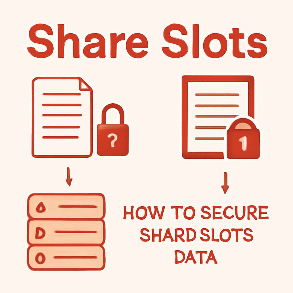 An educational illustration on securing Share Slots data.