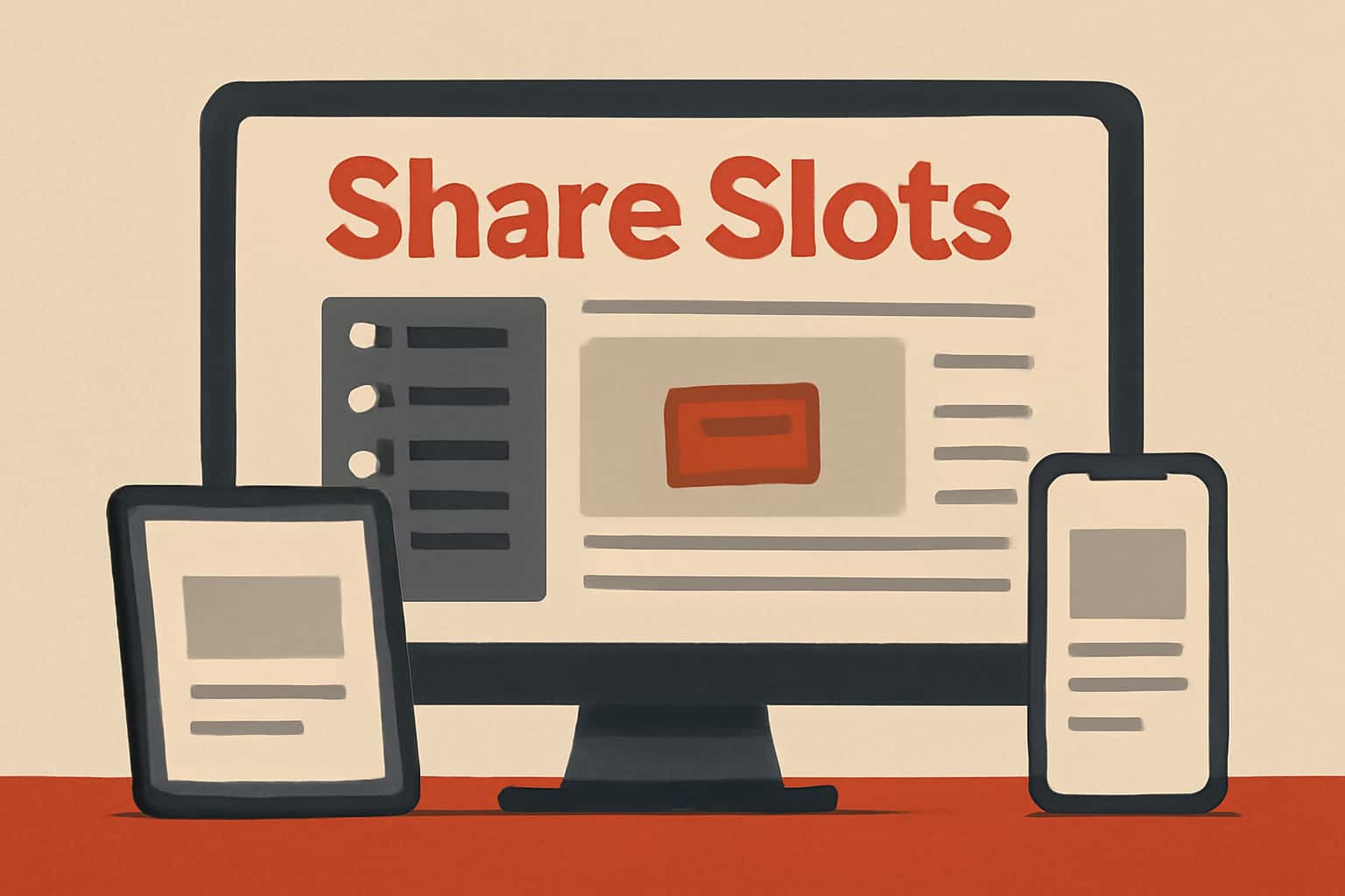 An informative setup displaying the essence of Share Slots Guides, with a focus on user navigation.