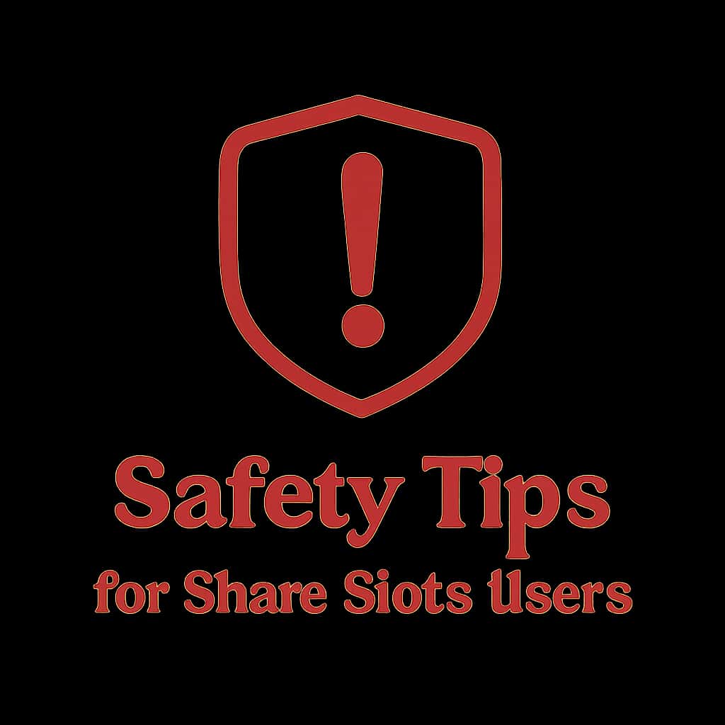 An icon representing safety tips, clearly featuring 'Share Slots'.