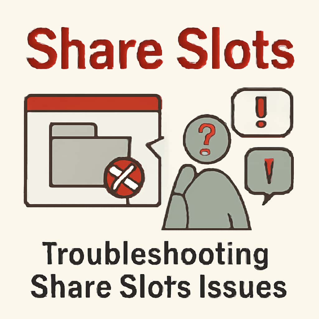 A diagram showing steps to troubleshoot Share Slots.