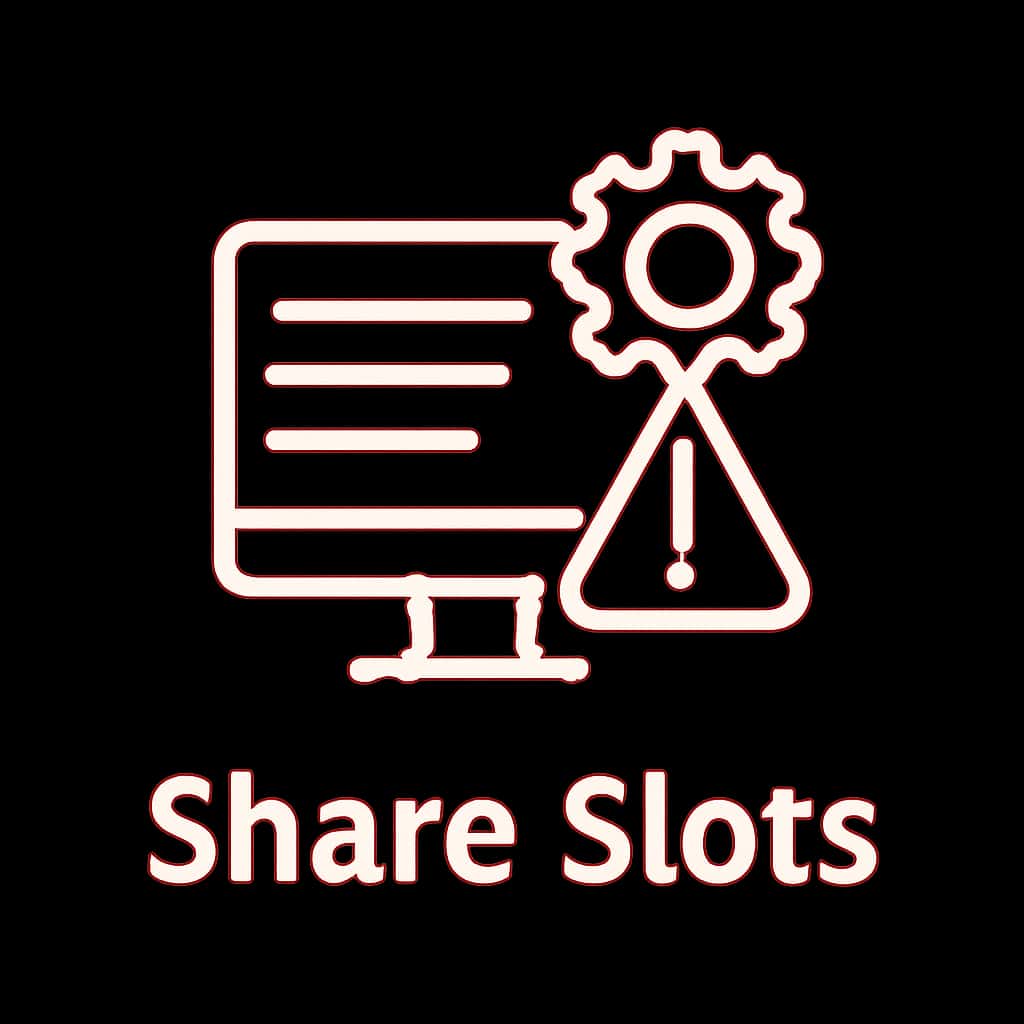 A badge design symbolizing assistance for Share Slots issues.